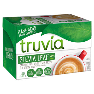 Truvia Stevia Leaf Calorie-Free Sweetener, 40 count, 2.82 oz, 2.82 Ounce