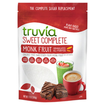 Truvia Sweet Complete Monk Fruit Granulated All-Purpose Sweetener, 12 oz