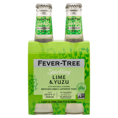 Fever-Tree Lime & Yuzu Sparkling, 6.8 fl oz, 4 count