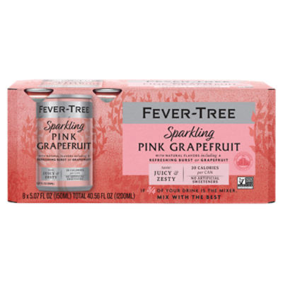 Fever-Tree Sparkling Pink Grapefruit Mixer, 5.07 fl oz, 8 count