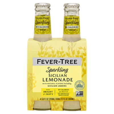 Fever-Tree Sicilian Lemonade Sparkling, 6.8 fl oz, 4 count