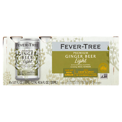 Fever-Tree Light Premium Ginger Beer, 5.07 fl oz, 8 count