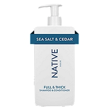 Native Sea Salt & Cedar Hair 2 in 1 Full & Thick Shampoo & Conditioner, 16.5 fl oz, 16.5 Fluid ounce