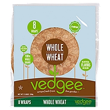 Vedgee Whole Wheat Wraps, 8 count, 11.85 oz