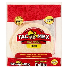 TacoMex Fajita Flour Tortillas, 20 count, 17.64 oz