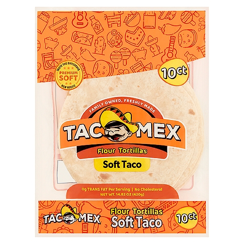 Tacomex Soft Taco Flour Tortillas, 10 count, 14.82 oz