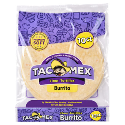 Tacomex Burrito Flour Tortillas, 10 count, 23.99 oz