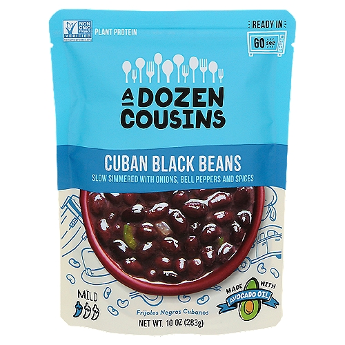 A Dozen Cousins Mild Cuban Black Beans, 10 oz