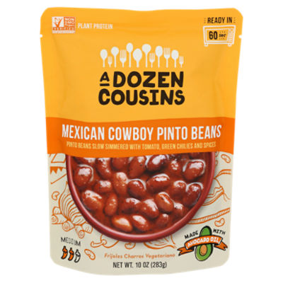 A Dozen Cousins Medium Mexican Cowboy Pinto Beans, 10 oz