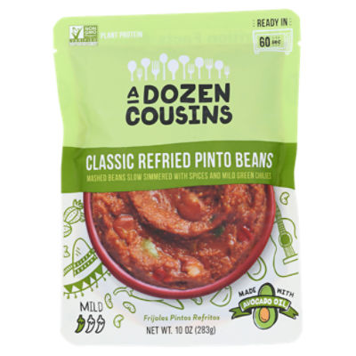 A Dozen Cousins Mild Classic Refried Pinto Beans, 10 oz