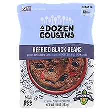 A Dozen Cousins Refried Black Beans, 10 oz