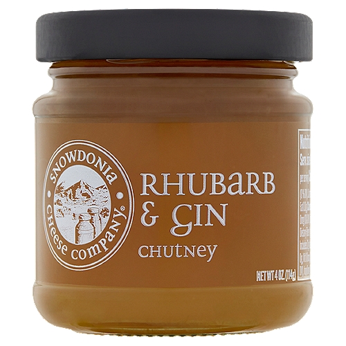 SNOWDONIA CHEESE COMPANY Rhubarb & Gin Chutney, 4 oz