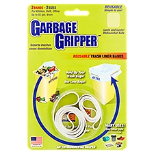 Garbage Gripper Reusable, Trash Liner Bands, 1 Each
