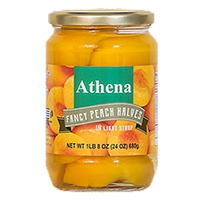 Athena Fancy Peach Halves in Light Syrup, 24 oz