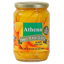 Athena Fancy Peach Slices in 100% Grape Juice, 24 oz