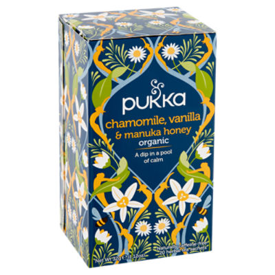 Pukka Organic Chamomile, Vanilla & Manuka Honey Herbal Tea, 20 count, 1.12 oz