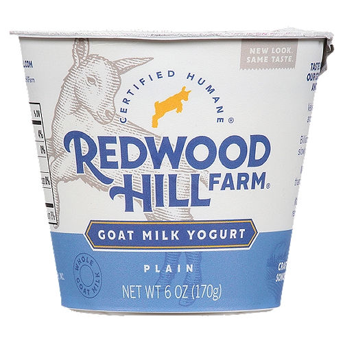 Redwood Hill Farm Plain Goat Milk Yogurt, 6 oz
We take great care in crafting our yogurt and gently culture it for hours to obtain hundreds of billions of probiotics per serving. Because it's made from goat milk our yogurt can be enjoyed by many people who would otherwise not choose dairy. Versatile and mild, plain goat milk yogurt is delicious with granola and fresh fruit, or in any recipe calling for yogurt as an ingredient.
