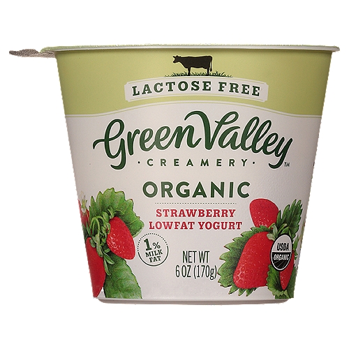 Green Valley Creamery Organic Strawberry Lowfat Yogurt, 6 oz
Organic strawberries add a fresh and sweet fruit flavor, which balances perfectly with the subtle tartness of this classic yogurt. A kids' favorite, it makes a great item for school lunches and afternoon snacks.