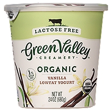 Green Valley Creamery Lactose Free Organic Vanilla Lowfat Yogurt, 24 oz