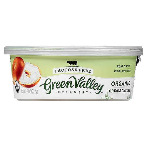 Green Valley Creamery Lactose Free Organic Cream Cheese, 8 oz
Simply and lovingly crafted, our lactose-free organic cream cheese has only four ingredients: pure organic cream, sea salt, lactase enzyme and live, active cultures. Go ahead - slather your bagel! Fold it into pastries, bake it into cheesecakes, swirl its lush creaminess into sauces and soups. It's one cream cheese that the whole family can enjoy.