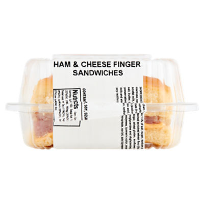 Ham and Cheese Sandwich Plastic Container with Label with Price on