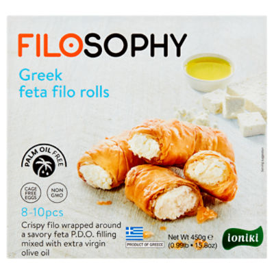 Ioniki Filosophy Greek Feta Filo Rolls, 15.8 oz