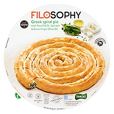 Ioniki Filosophy Greek Spiral Pie with Feta P.D.O. Spinach & Extra Virgin Olive Oil, 29.99 oz