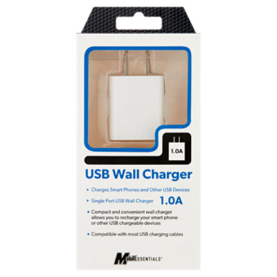MobilEssentials 1.0A USB Wall Charger