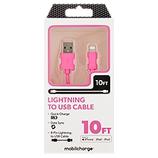 Mobilcharge 10Ft Lightning to USB Cable