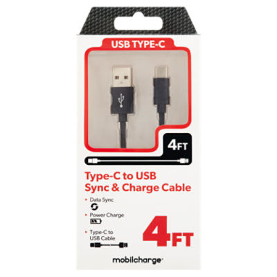 Mobilecharge 4Ft USB TypeC Connector ShopRite
