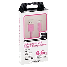 Mobilcharge 6.6ft Lightning to USB Sync & Charge Cable