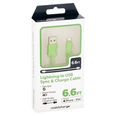 Mobilcharge 6.6 ft Lightning to USB Sync & Charge Cable