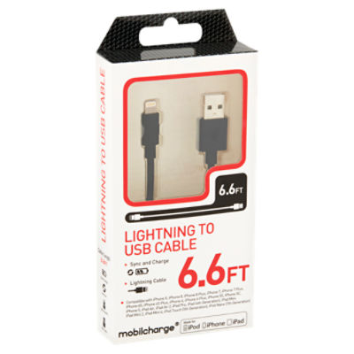 Mobilcharge 6.6ft Lightning to USB Cable