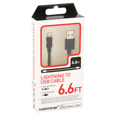 Mobilcharge 6.6ft Lightning to USB Cable ShopRite