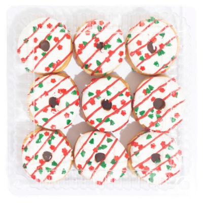 CT Bakery Mini Christmas Ring Donuts, 9 count, 11.74 oz