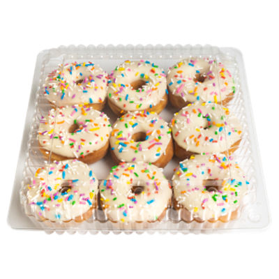 CT Bakery Mini Celebration Ring Donuts, 9 count, 10.79 oz - Fairway