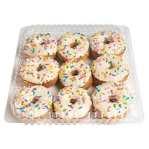 CT Bakery Mini Celebration Ring Donuts, 9 count, 10.79 oz