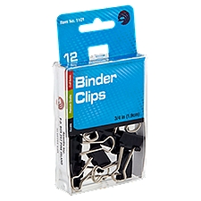 Ava 3/4 in Binder Clips, 12 count