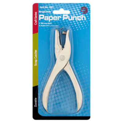 1 Hole Paper Punch with Catcher, Metal, Silver, 1 ct - Gerbes Super Markets