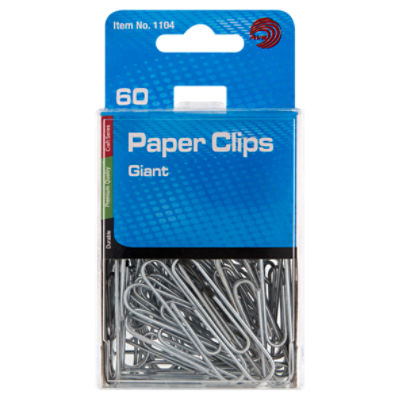 Ava Giant Paper Clips, 60 count