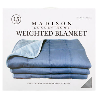 Madison Luxury Home 15 lbs Dark Grey Weighted Blanket 48 inches x