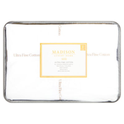 Madison Luxury Home Ultra-Fine  Cotton 500 Full Premium All-Season Sheets, 1 Each