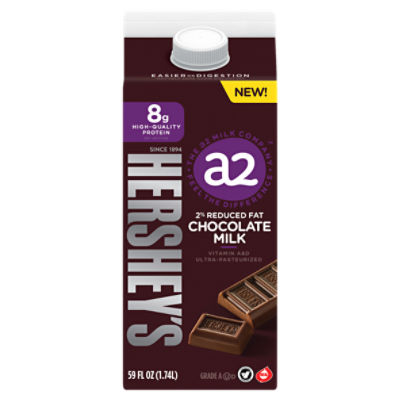 A2 Milk 2% Reduced Fat Chocolate Milk, 59 fl oz