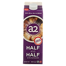 a2 Milk Half and Half, Milk & Cream, 32 Fluid ounce