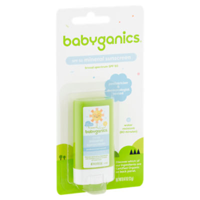 Babyganics Broad Spectrum Mineral Sunscreen, SPF 50, 0.47 oz