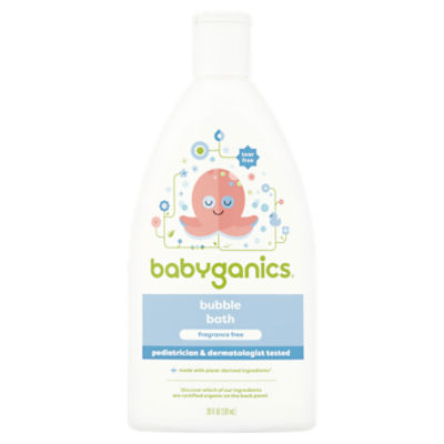 Babyganics Fragrance Free Bubble Bath, 20 fl oz