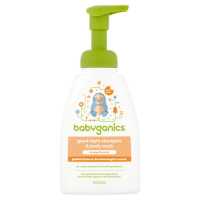 Babyganics Orange Blossom Good Night Shampoo & Body Wash, 16 fl oz