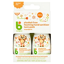 Babyganics Alcohol-Free Mandarin Foaming Hand Sanitizer Twin Pack, 2 count, 1.69 fl oz, 4.38 Fluid ounce