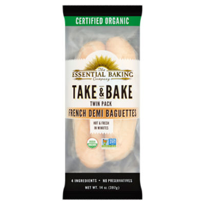 The Essential Baking Company Take & Bake French Demi Baguettes Twin Pack, 2 count, 14 oz