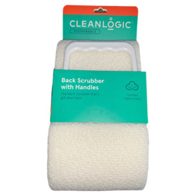 Cleanlogic Back Scrubber with Handles, 1 Each